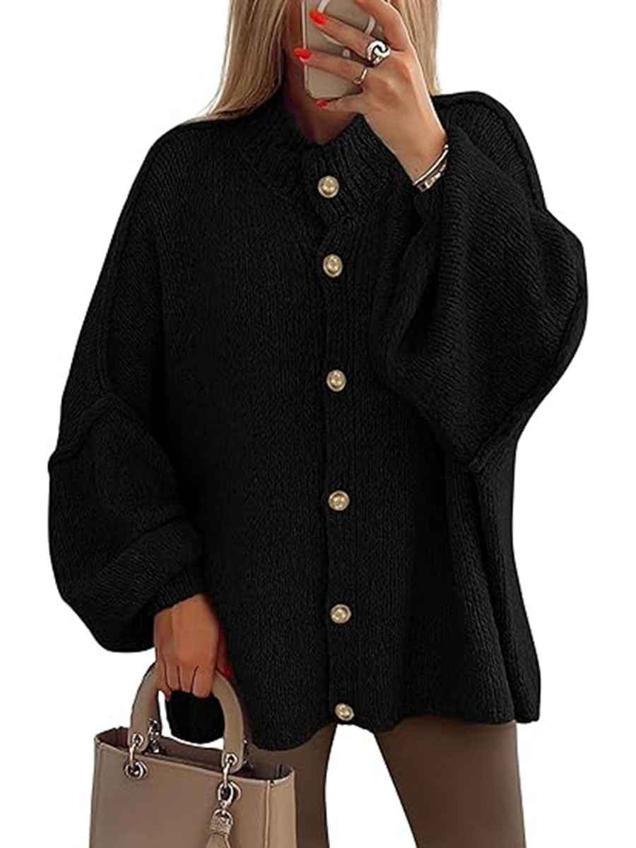 NOFIA™ Kuschelige Chunky Button-Down Langarm-Jacke