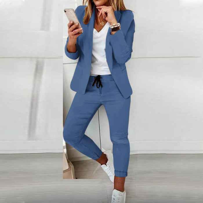 Ein elegantes Florence Damen-Outfit: Vielseitiger Blazer und bequeme Jogger-Hose
