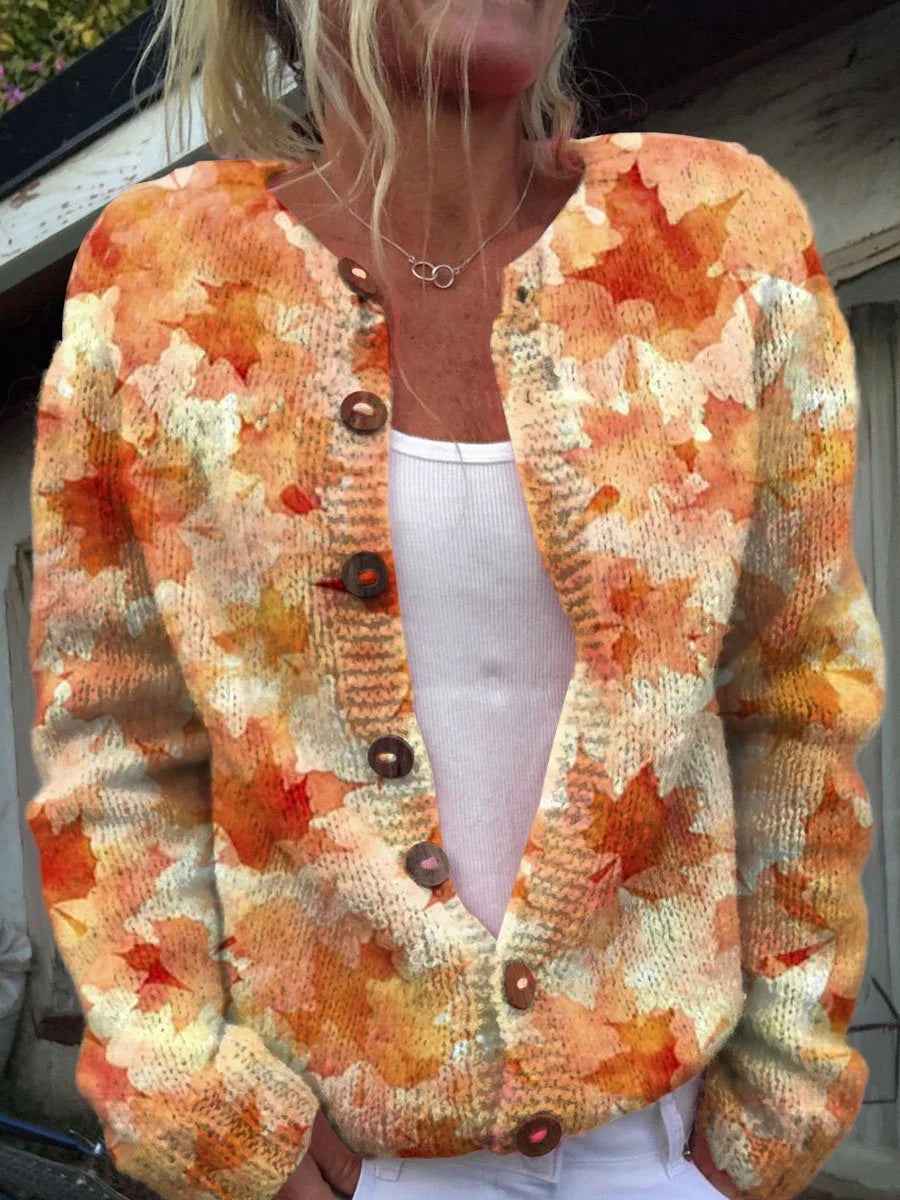 Chic und Casual Damen-Cardigan mit Digitaldruck