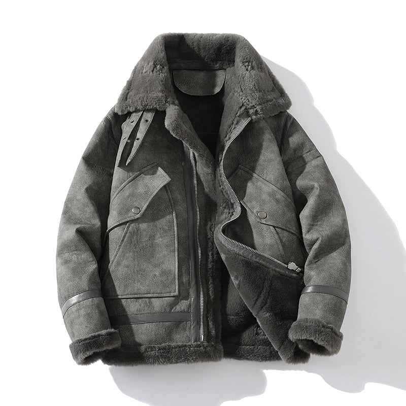 Motorradjacke aus Shearling für einen modischen und warmen Look