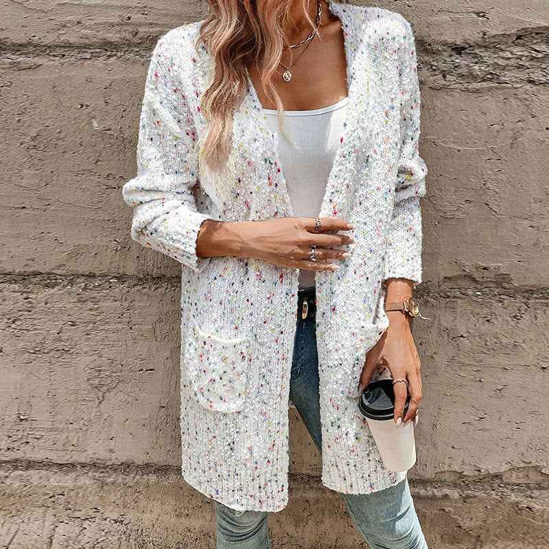 MAYVEN™ Gemütlicher, legerer Langarm-Cardigan mit offener Front