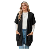 Leichte Strickjacke mit offener Front - müheloser Alltags-Layer Damen