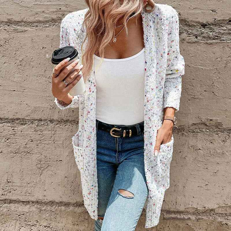 MAYVEN™ Gemütlicher, legerer Langarm-Cardigan mit offener Front