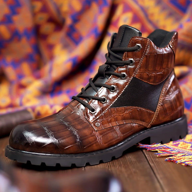 Rendell - Stylish krokodilleder Stiefel für besondere Anlässe