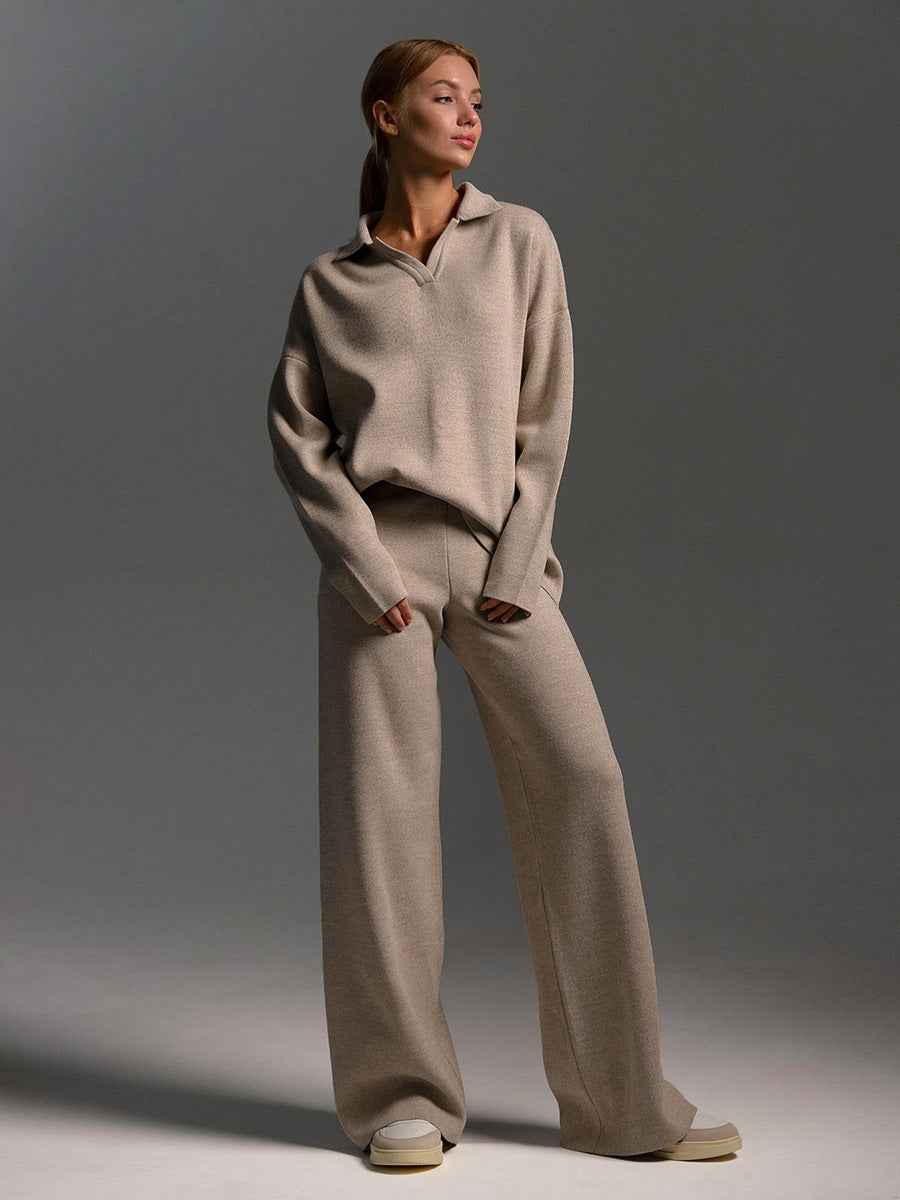 Frotteeklammusensatz für Damen in Rubinrot | Bequeme Winterschnitt-Loungewear