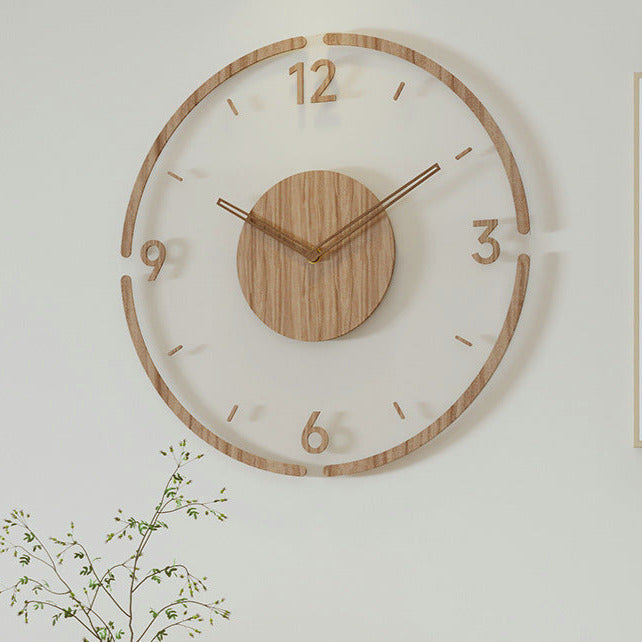 TimeWood - Elegante Massivholz-Wanduhr im skandinavischen Design, vereint zeitlosen Stil und natürliche Raffinesse