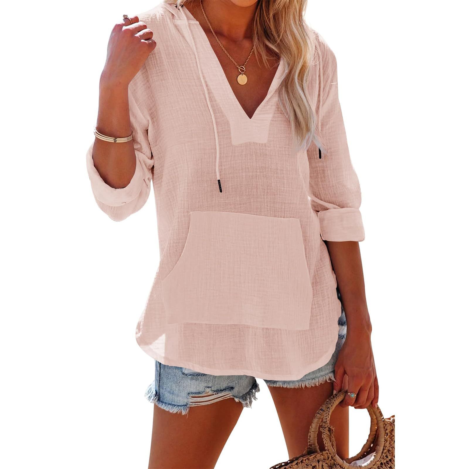ZADIE – Eleganz mit Kapuze, Langarm-Sweatshirt im Chic-Stil