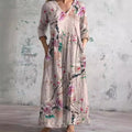 Elegant Kleid mit Charmigem Kirschenblumenmuster Damen
