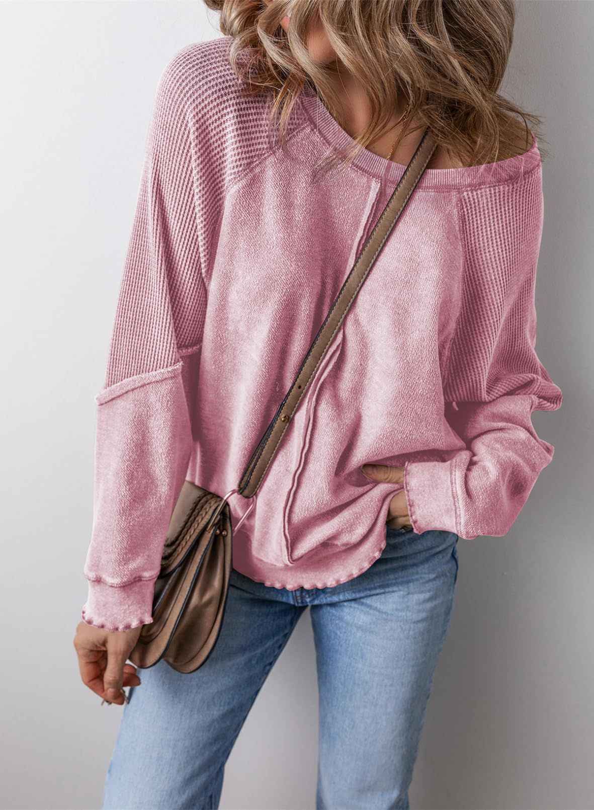 PRECIOUS™ Gemütliches, lässiges Rundhals-Langarm-Sweatshirt