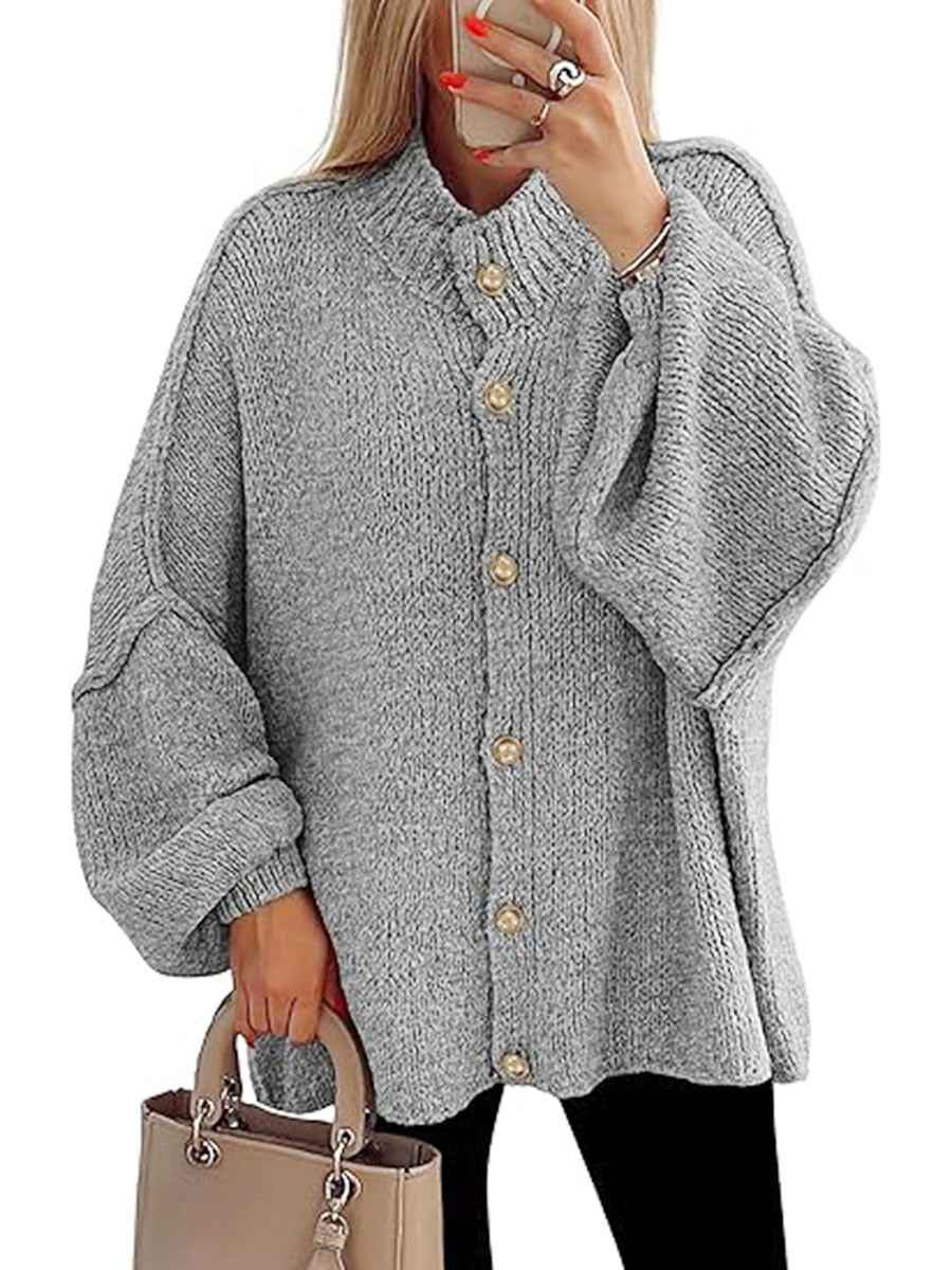 NOFIA™ Kuschelige Chunky Button-Down Langarm-Jacke