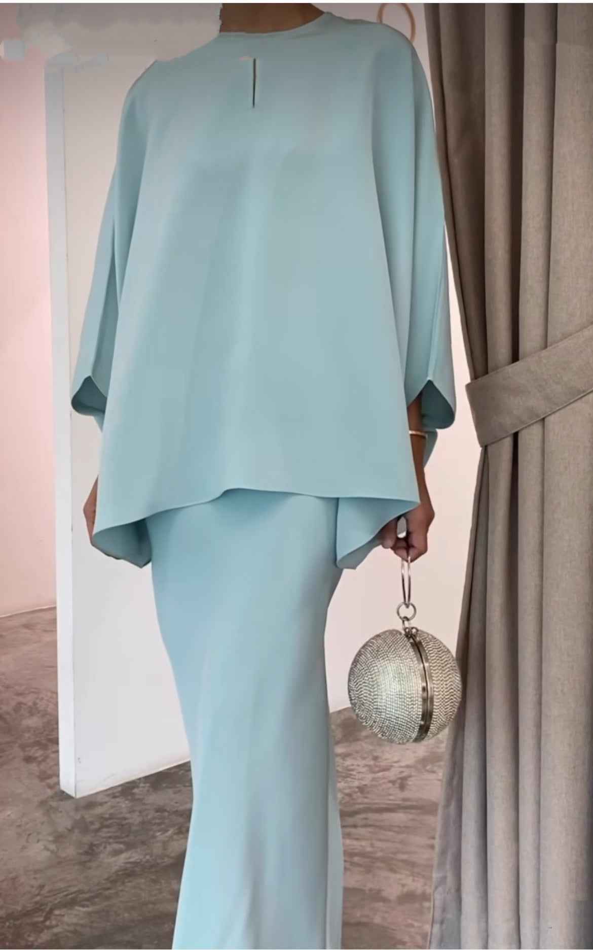 Elegantes Zweiteiliger Perlen-Bodenlanges Abendkleid für atemberaubende Anlässe