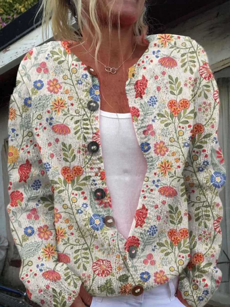Chic und Casual Damen-Cardigan mit Digitaldruck