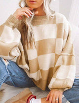 Kuschelig-lässiger Langarm-Pullover in lockerer Passform Damen