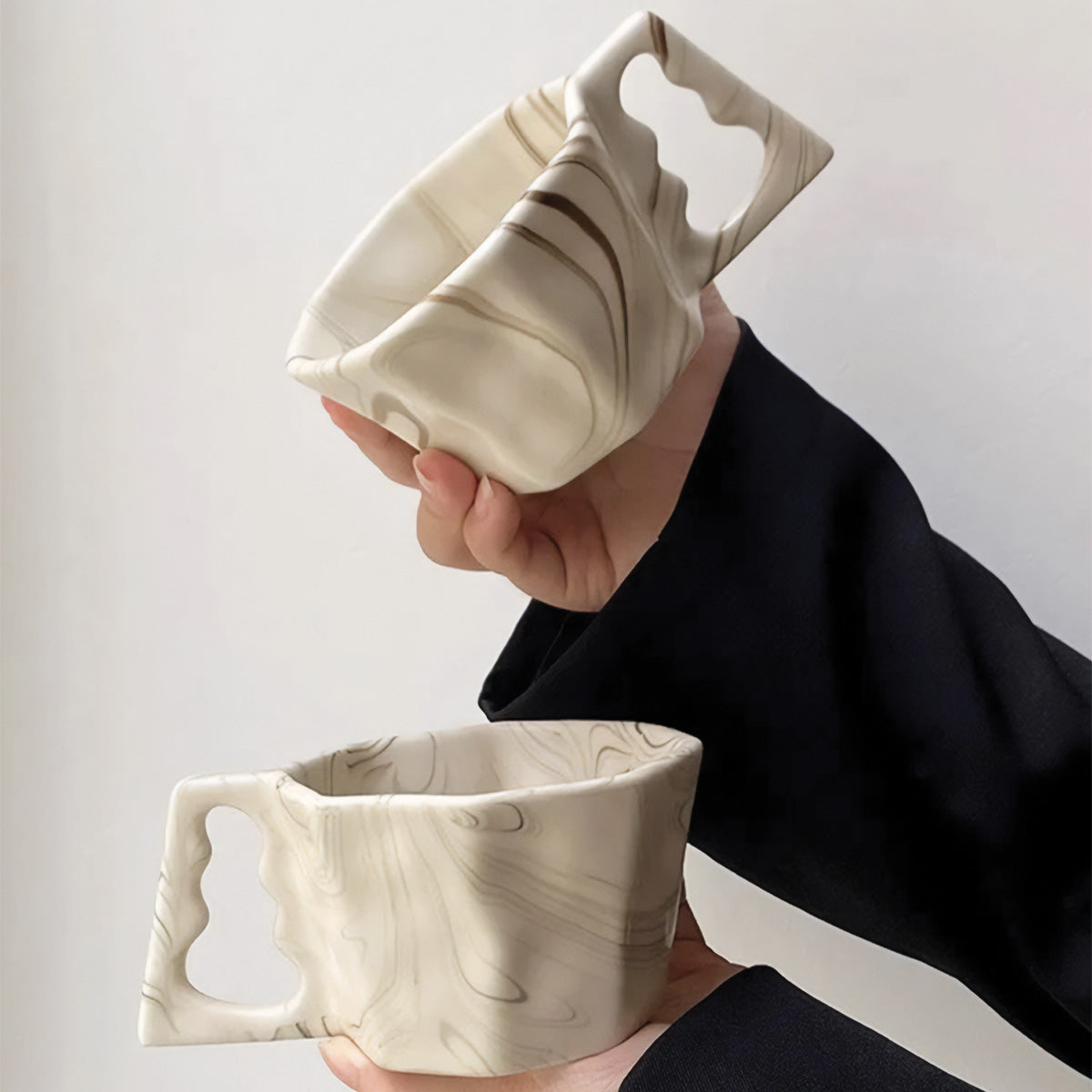Achteckige Elegantissima Tasse | Elegantes Trinkgeschirr für einen modernen und raffinierten Stil