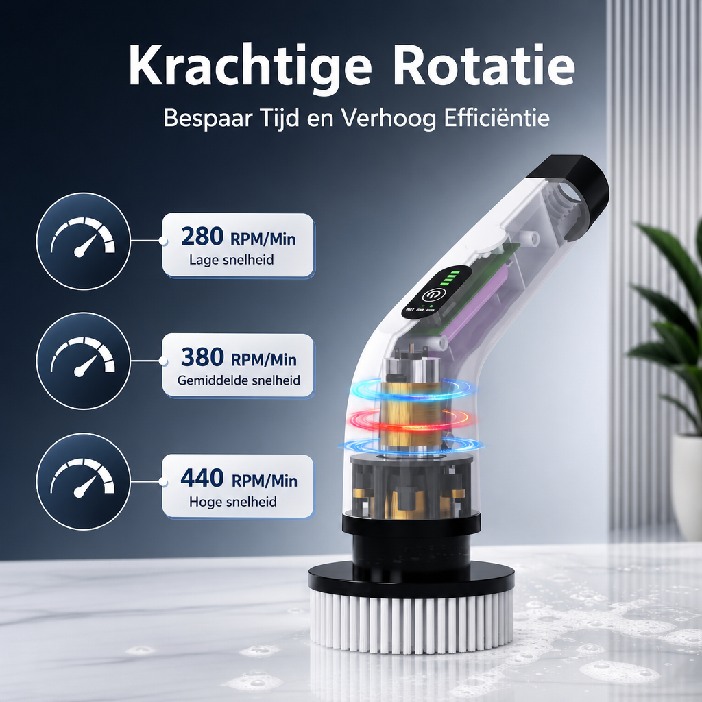ScrubPro Elektrische Reinigungsbürste - Kabelloser Spinscrubber