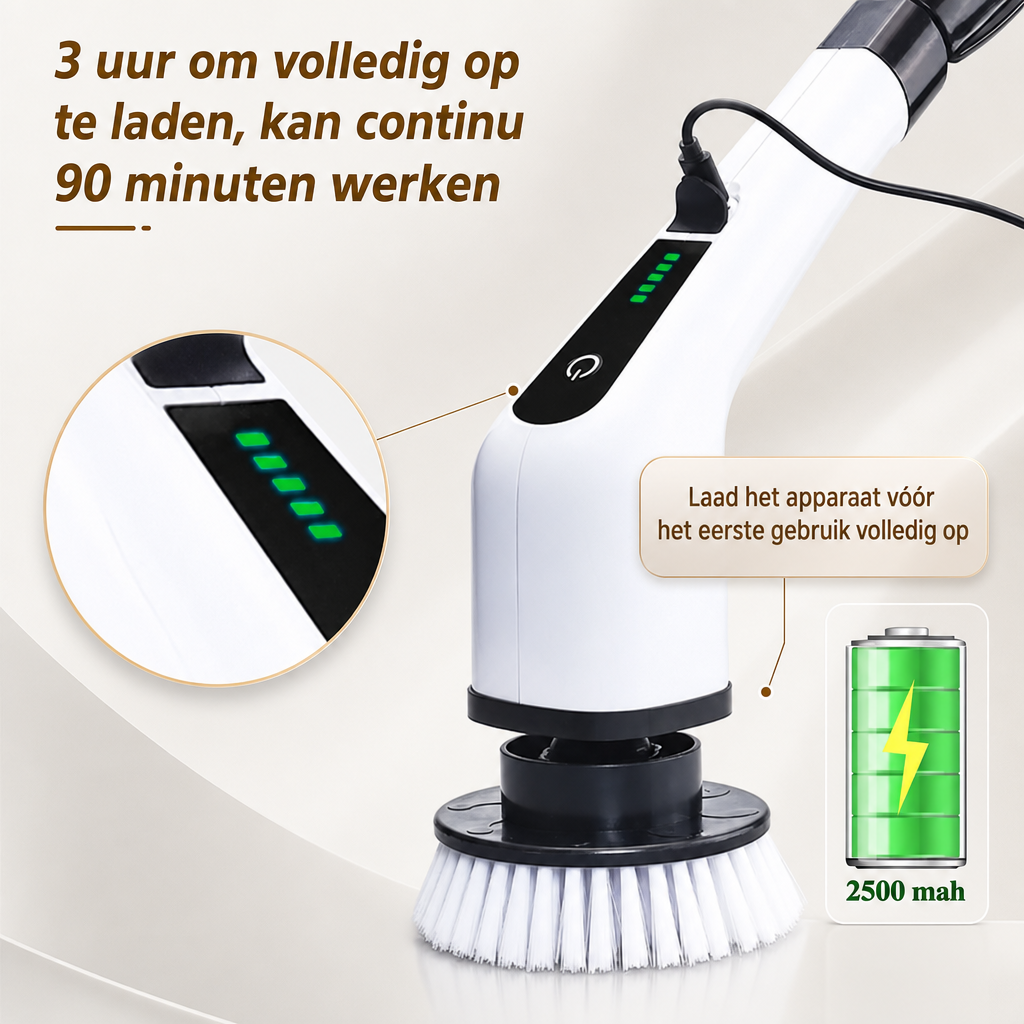 ScrubPro Elektrische Reinigungsbürste - Kabelloser Spinscrubber
