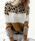 Print-Strikpullover Dame