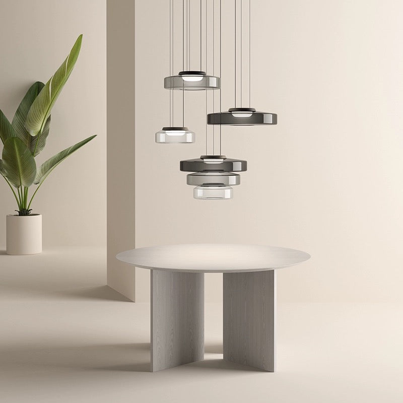 Verdessa – Moderner Glas-Hängelampe mit verstellbaren LED-Lampen für zeitgenössische Innenräume