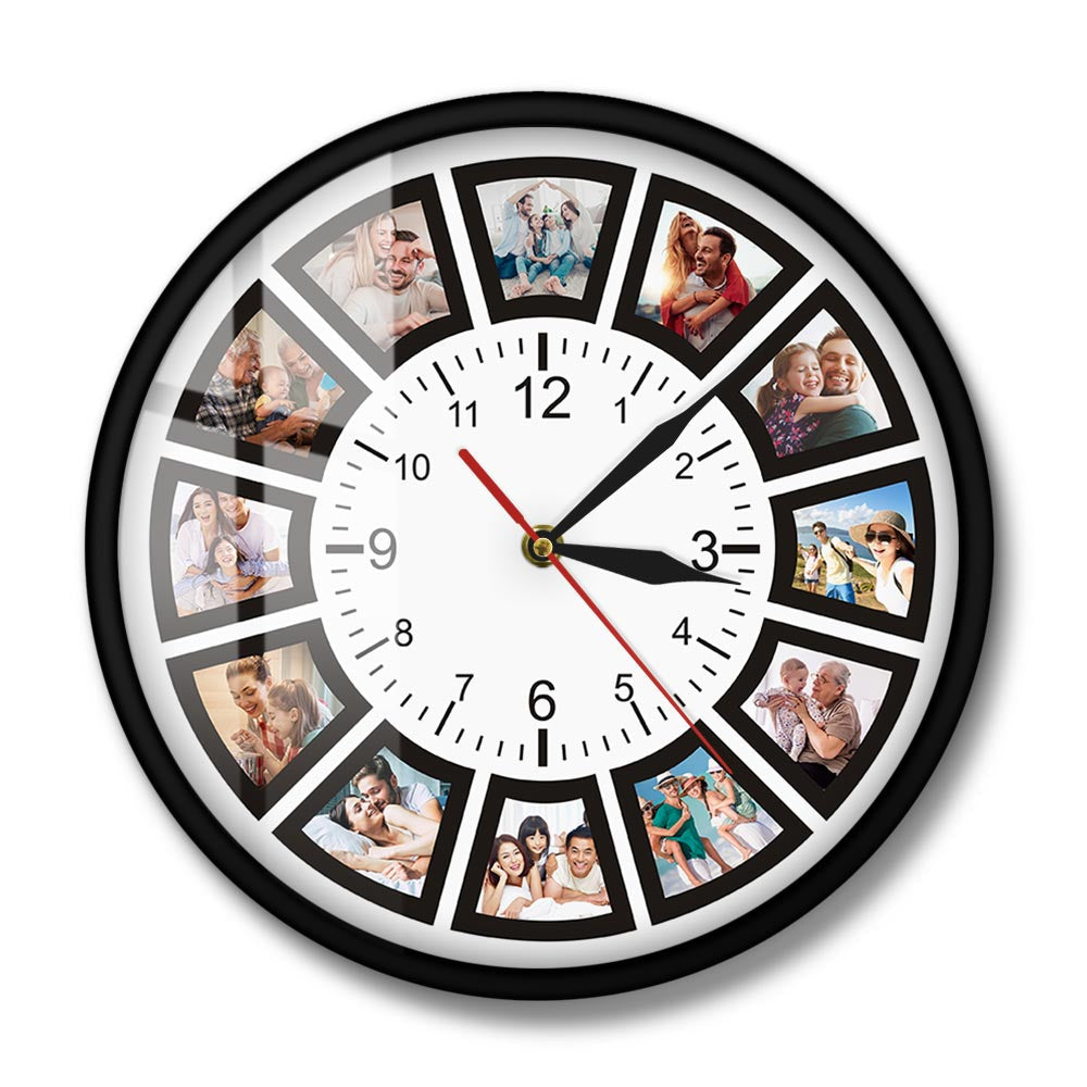 Camena - Einzigartige personalisierbare Wanduhr mit Fotos für eine bezaubernde Note