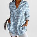 Blusa estampada de corte holgado para mujer