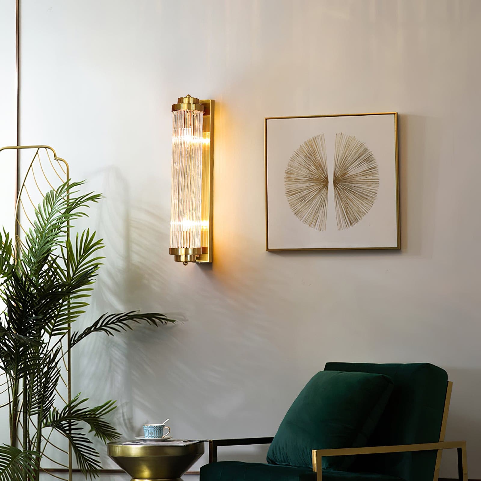 Elarisca - Charmante Vintage Gläserne Wandleuchte mit LED für einen Retro-Look