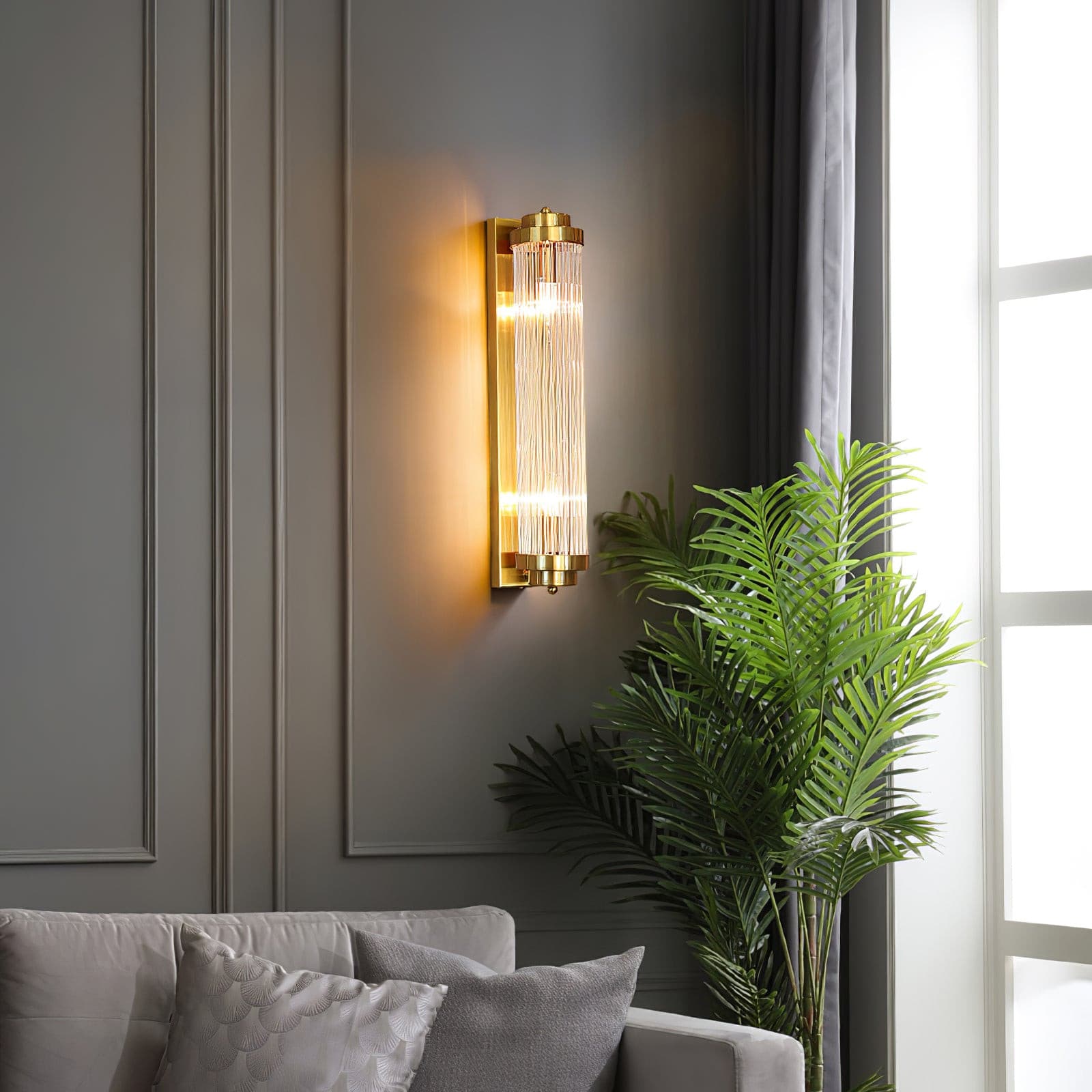 Elarisca - Charmante Vintage Gläserne Wandleuchte mit LED für einen Retro-Look