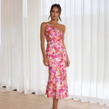 Stilvolles Sommerliches Blumenkleid Damen