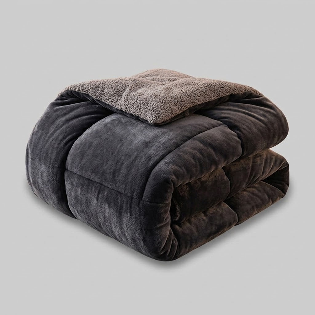 Doppelseitige Sherpa-Fleecedecke - Dicke & Weiche Kuscheldecke