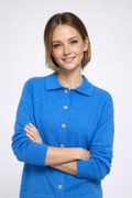 Schicker einfarbiger Cardigan mit Revers für mühelosen Alltagsstil