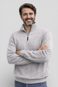 DAWSON – Langærmet sweater med striber, elegant Henley-sweater til damer