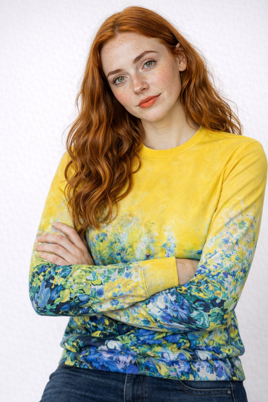 Blühende Kunst Kuschelsweater für stilvollen Komfort