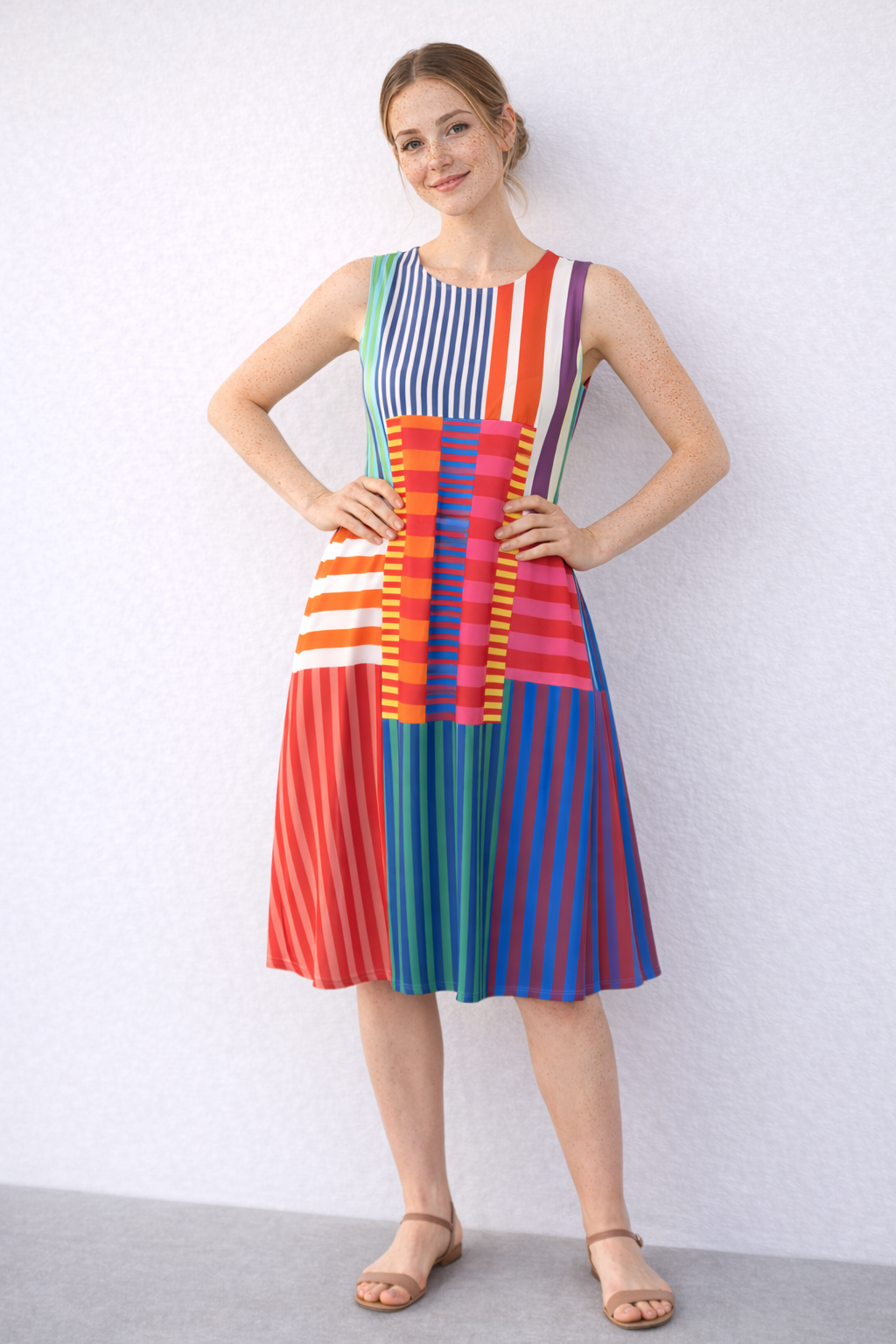 Elegantes Fließkleid mit bezauberndem Aquarelleffekt Damen