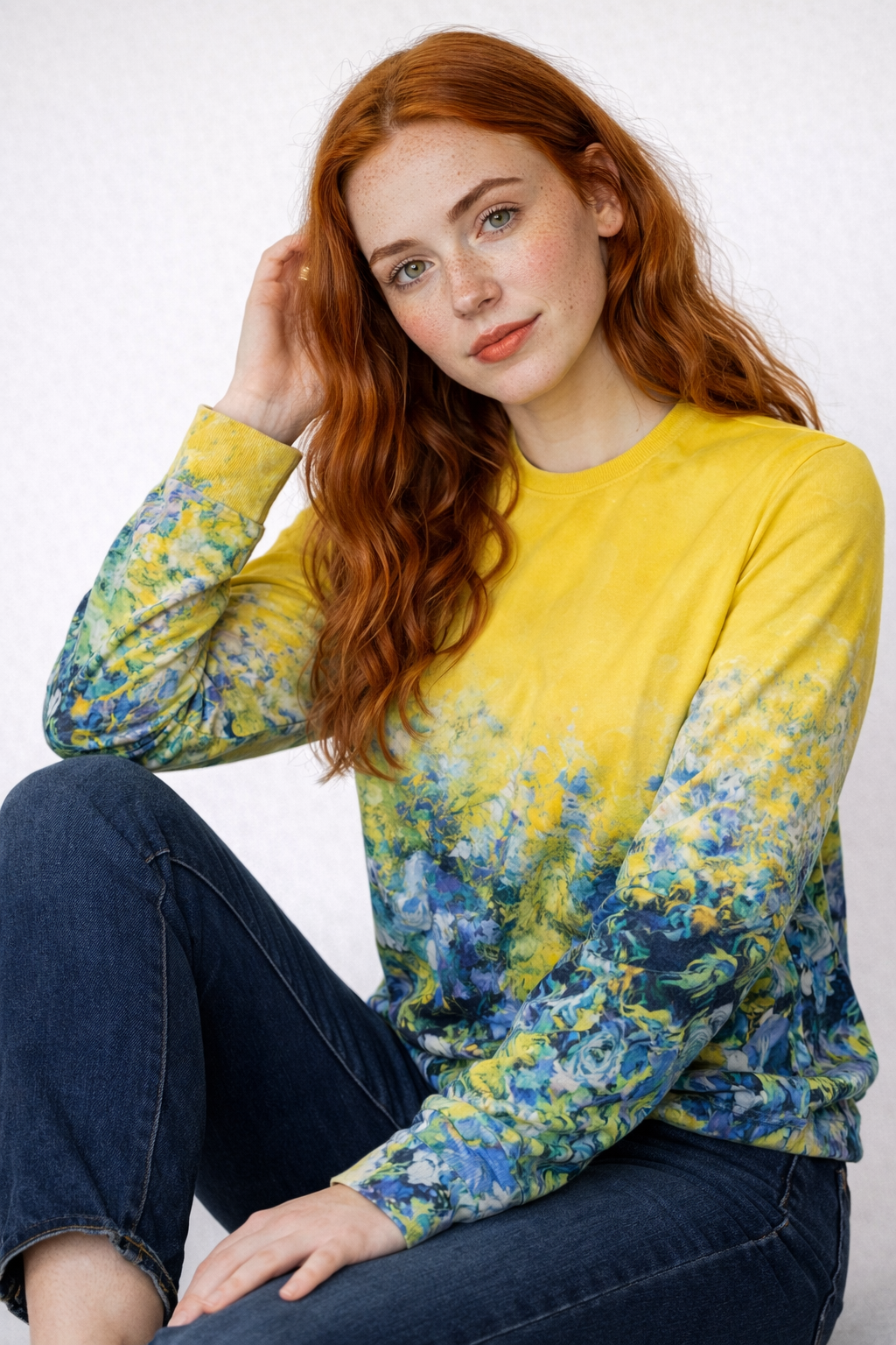 Blühende Kunst Kuschelsweater für stilvollen Komfort