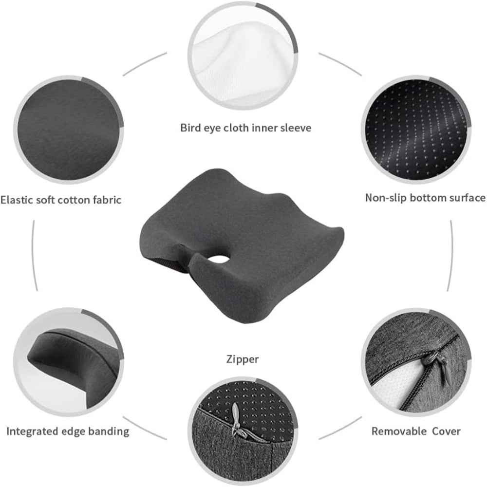 Postura - Komfortables ergonomisches Sitzkissen zur sofortigen Entlastung von Rücken und Hüfte