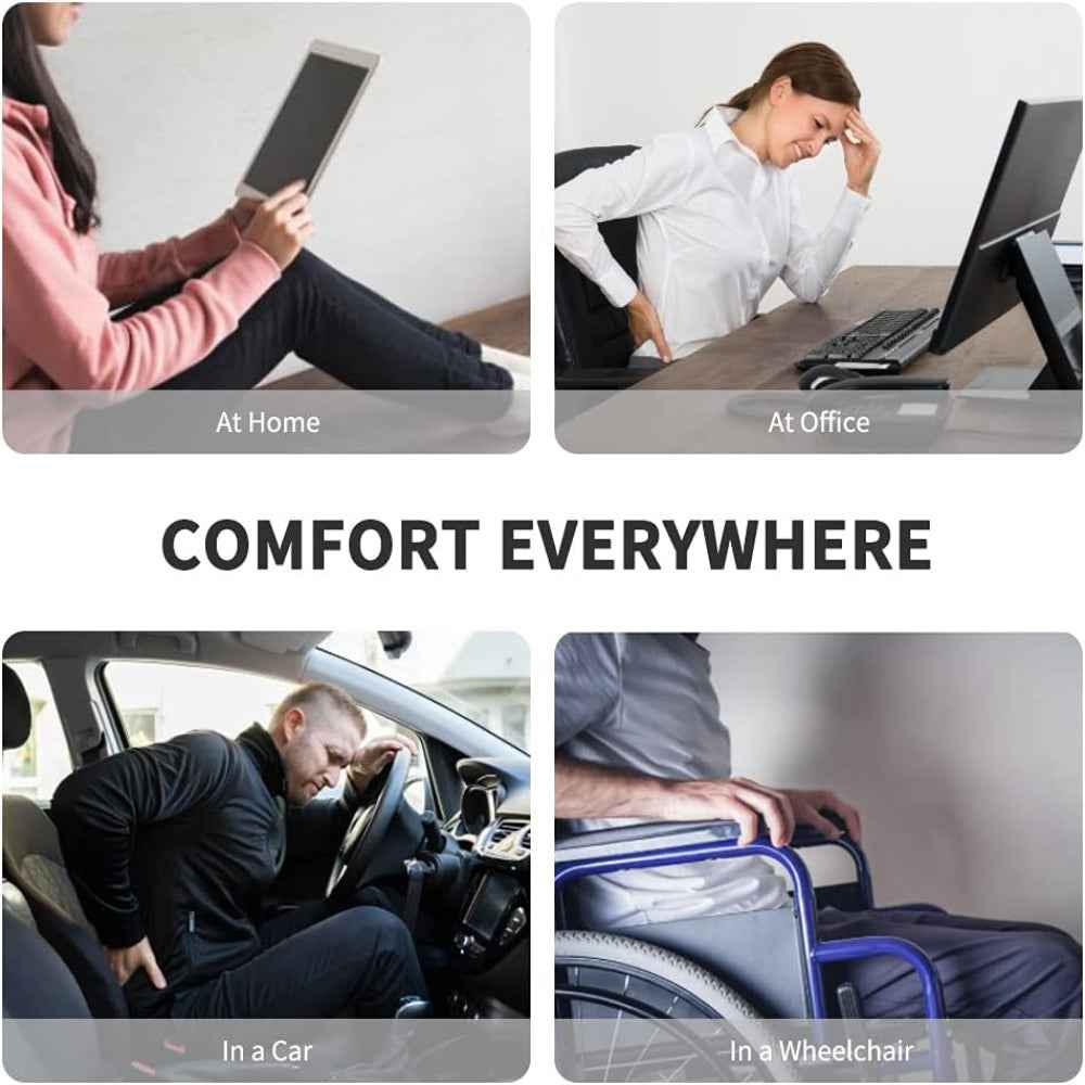 Postura - Komfortables ergonomisches Sitzkissen zur sofortigen Entlastung von Rücken und Hüfte