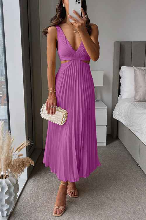 Elsa | mühelos elegantes plissiertes Maxi-Kleid