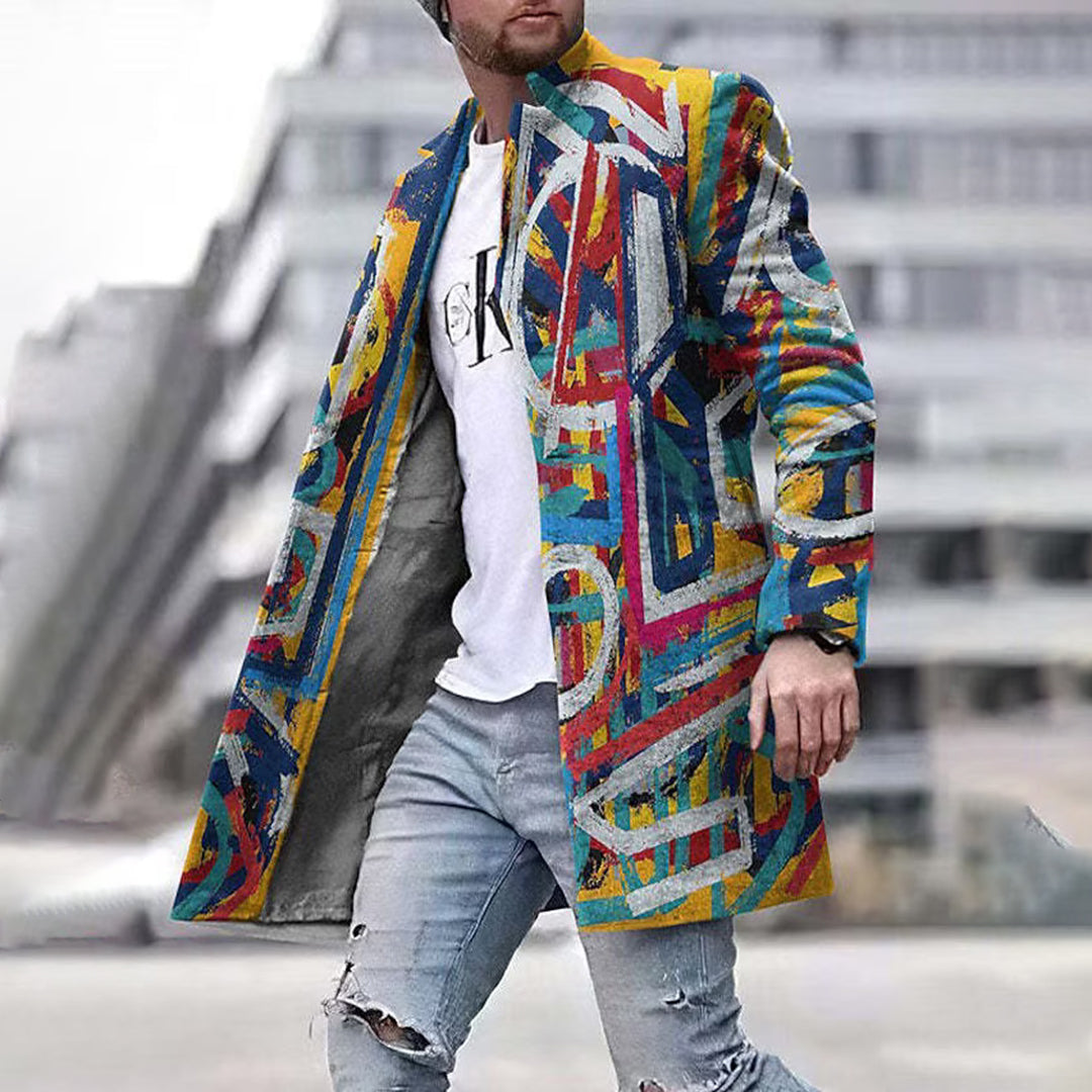 Herren Modejacke - Einzigartiges Abstraktes Muster, Laurent