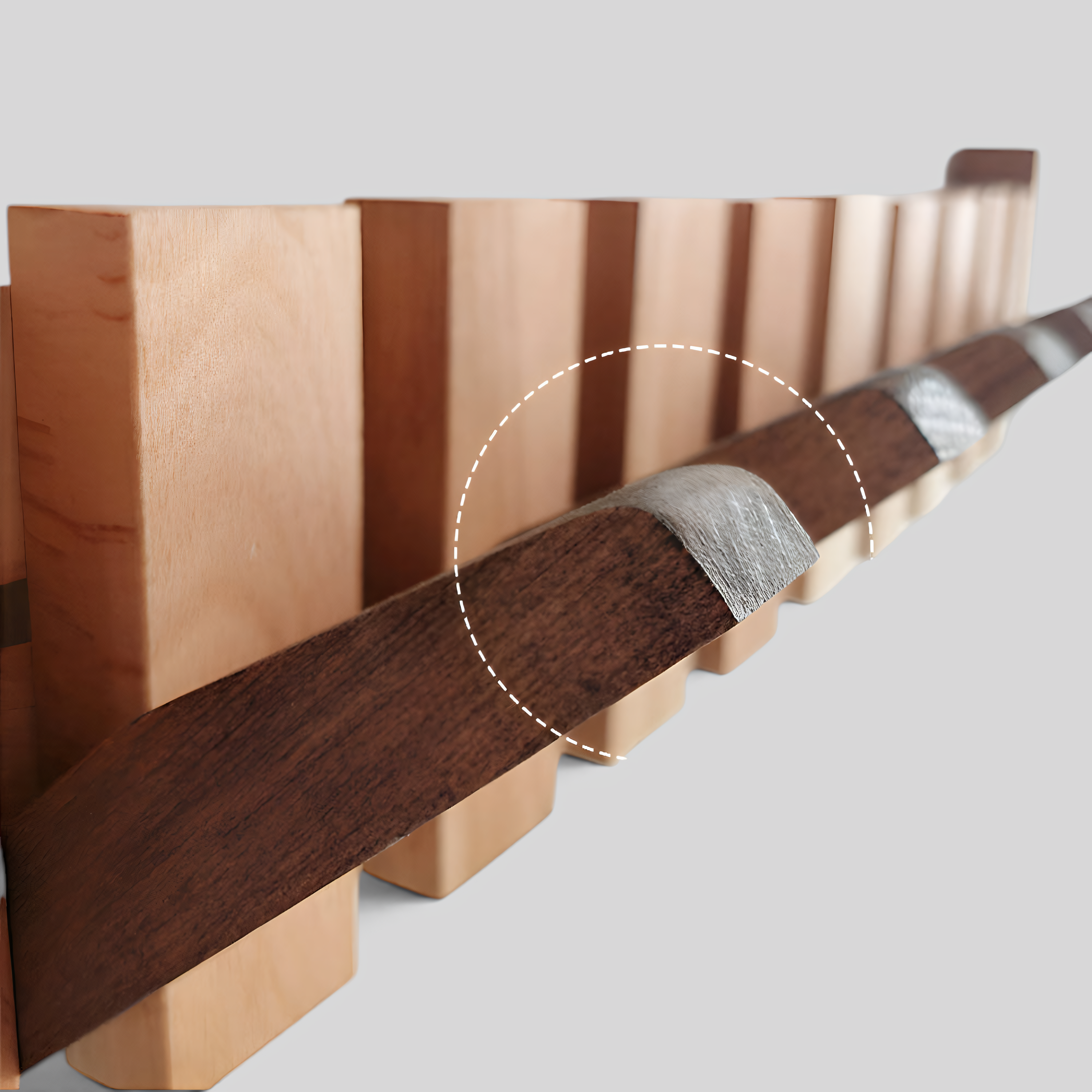 Holz-Wandregal mit Klavierdesign und magnetischen Garderobenhaken