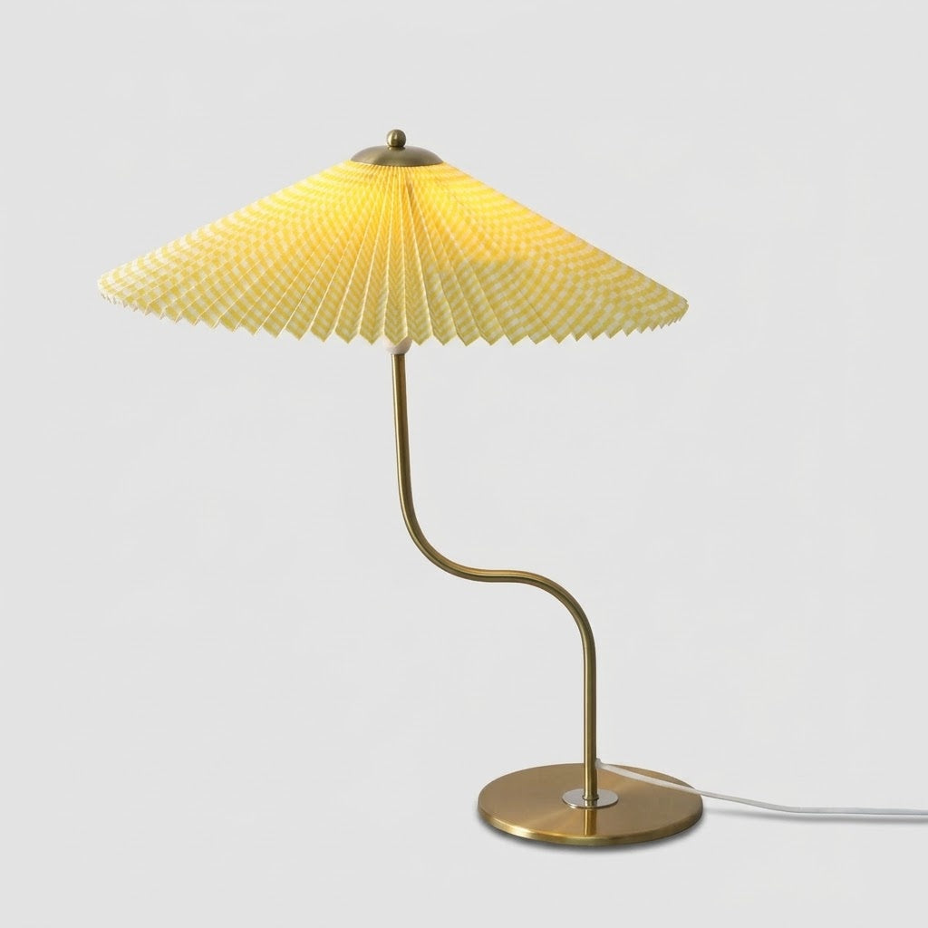 Retro Plissee-Schirm Tischlampe - Dekoratives Akzentlicht