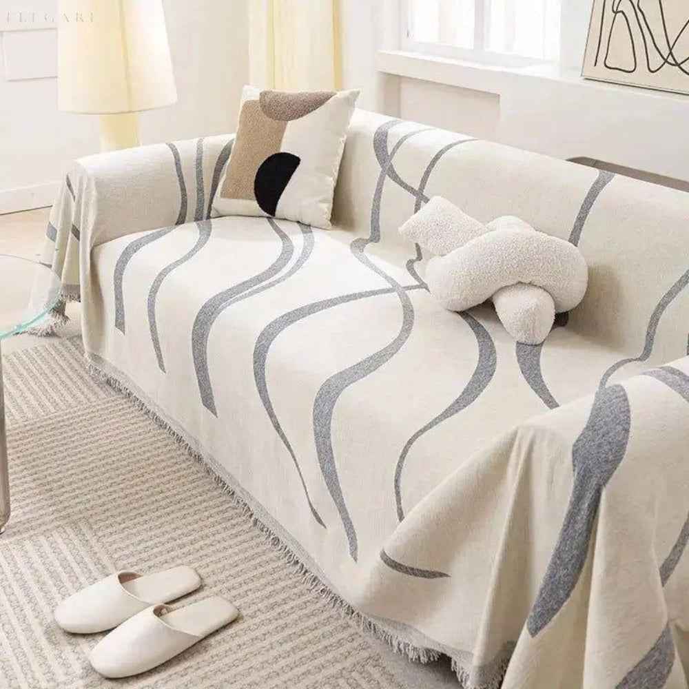 RevaThrow - Luxuriöser Chenille-Baumwoll-Sofabezug mit praktischer Wendefunktion für stilvolle Komfortmomente