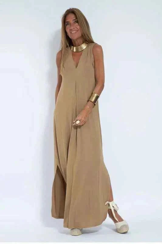 CLARA™ Schickes Maxikleid mit kostenlosem Cardigan – Müheloser Stil