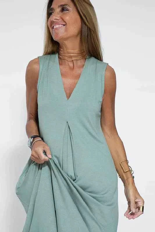 CLARA™ Schickes Maxikleid mit kostenlosem Cardigan – Müheloser Stil