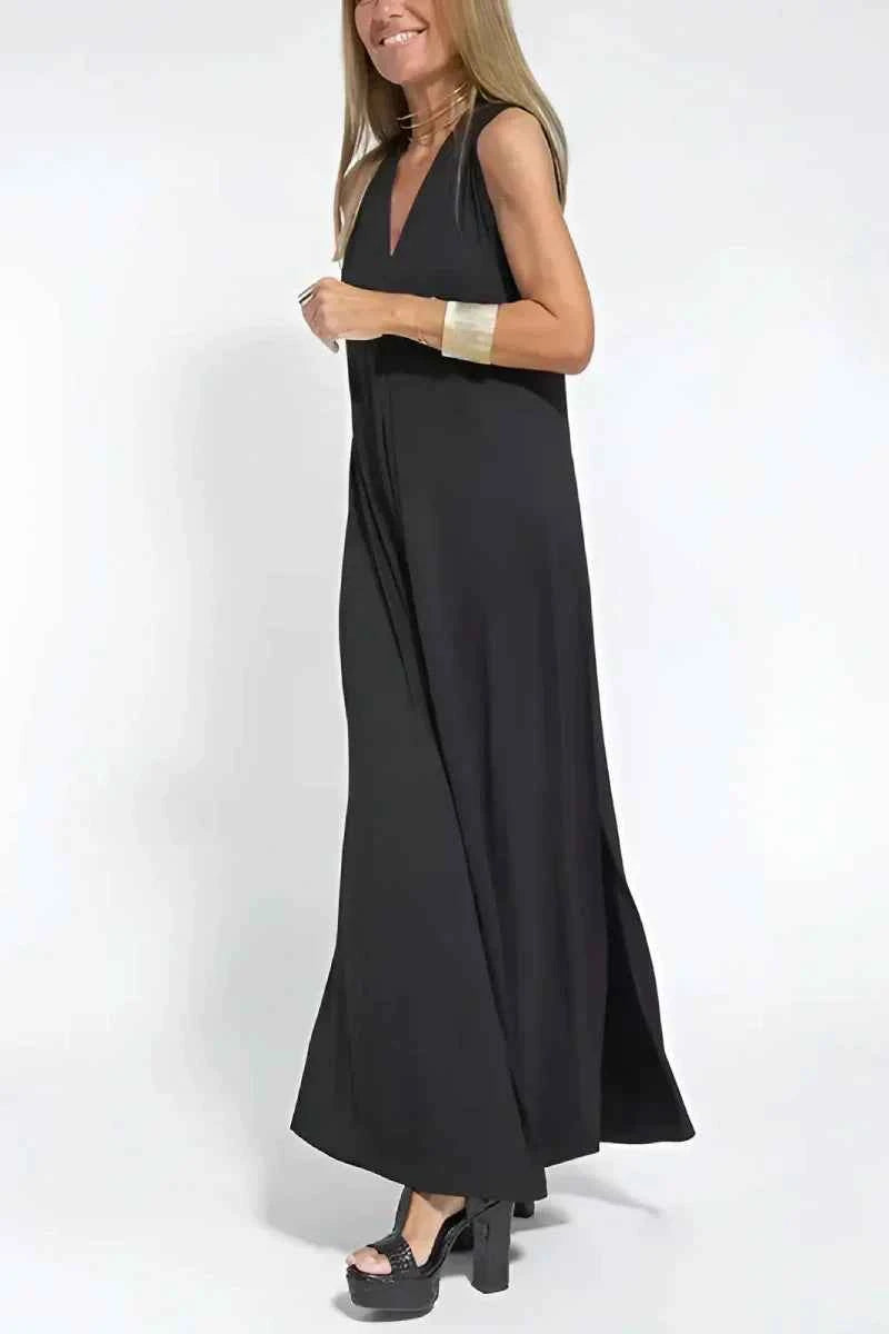 CLARA™ Schickes Maxikleid mit kostenlosem Cardigan – Müheloser Stil