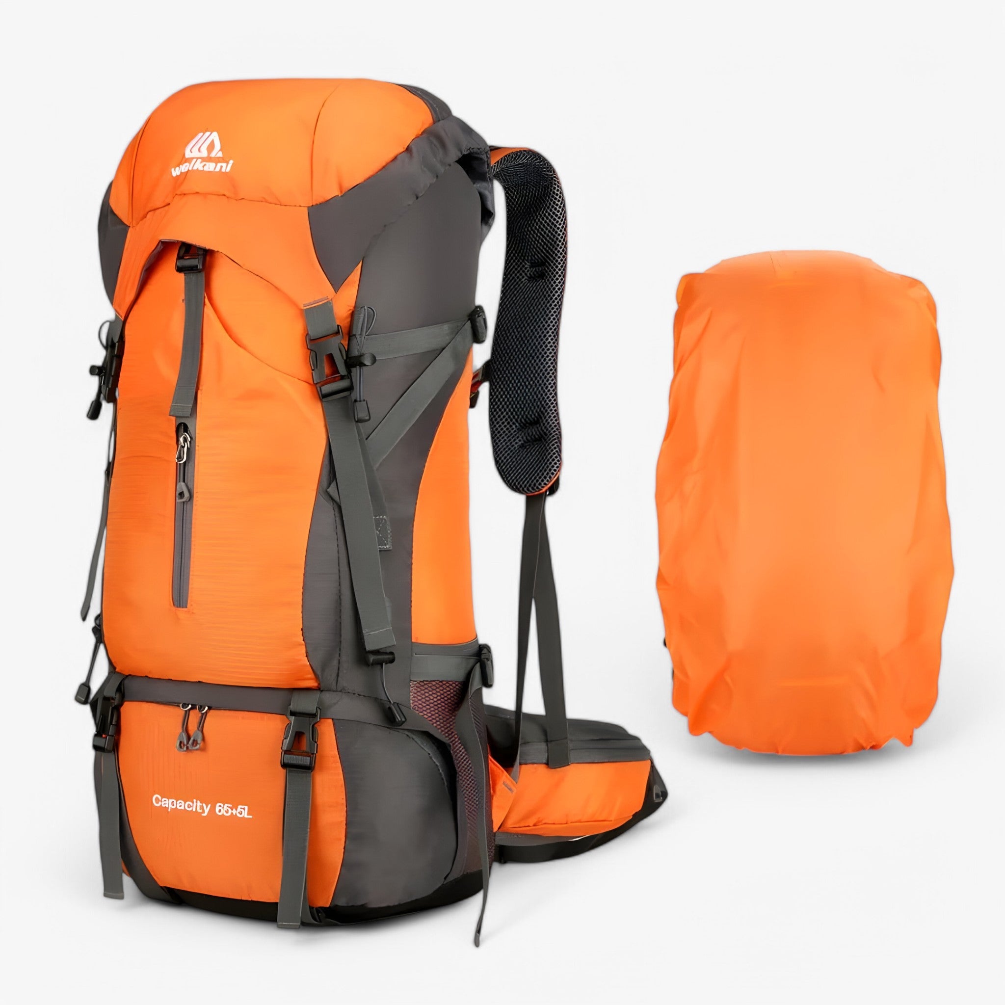 Robuster 70L Campingrucksack mit Regenschutz 2