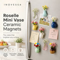 Kühlschrankmagnete Mini-Vasen Set - Keramik, handgefertigt &