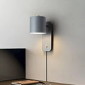 Moderne zylinderförmige Wandleuchte mit Stecker für einfache Installation