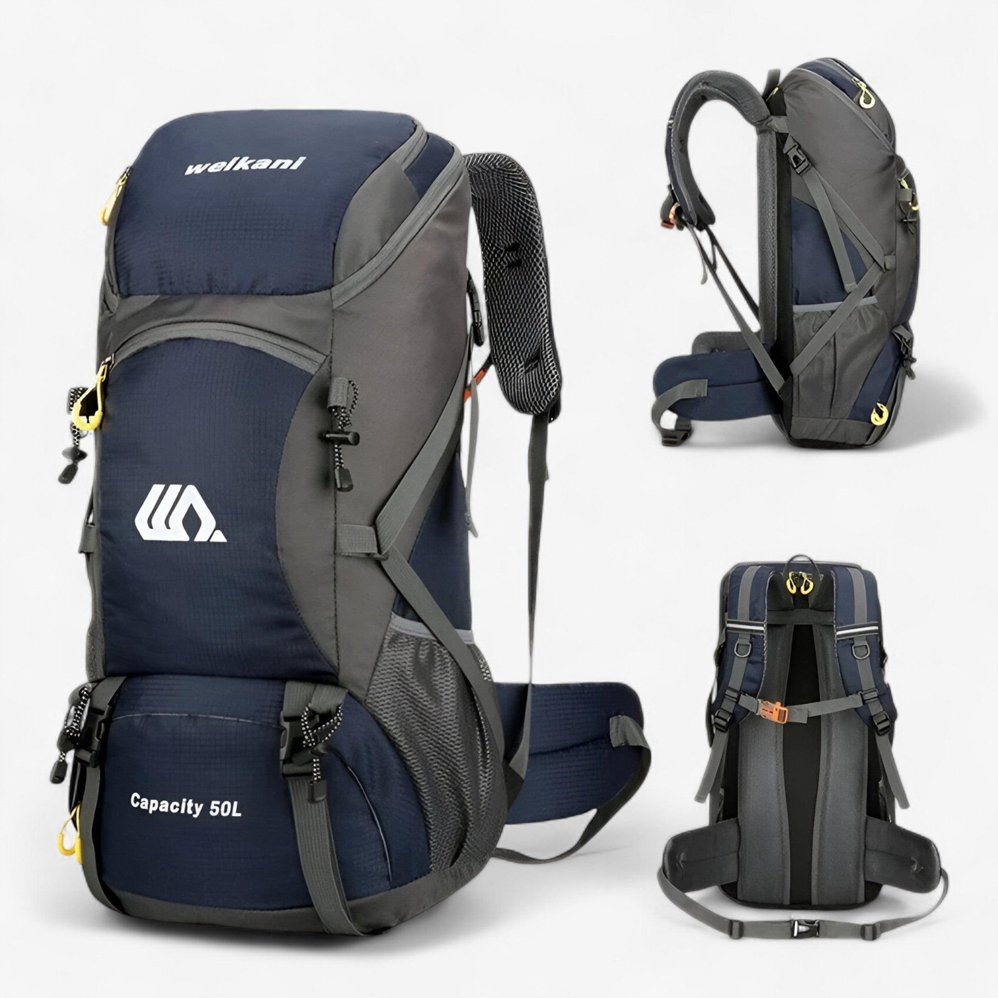 Rucksack Herren 50L Multifunktional Schwarz 6