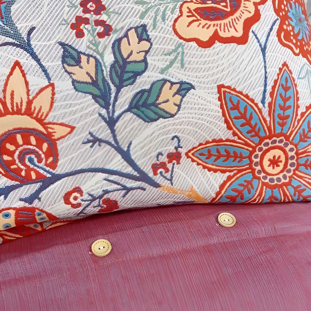 Kissenbezüge Boho-Stil Floral - 2er Set aus atmungsaktiver Baumwolle