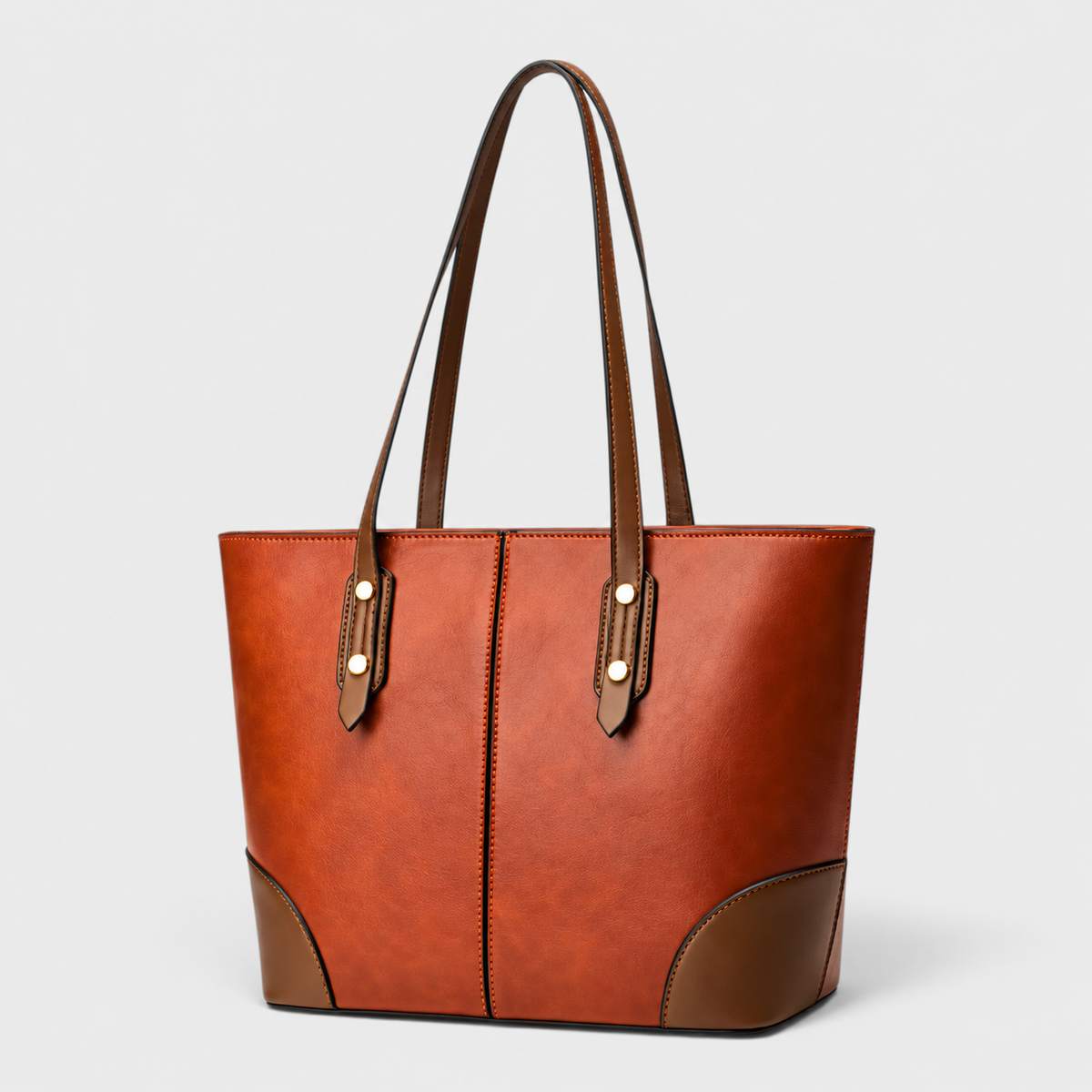 Vintage Leder Schultertasche Damen mit großem Fassungsvermögen