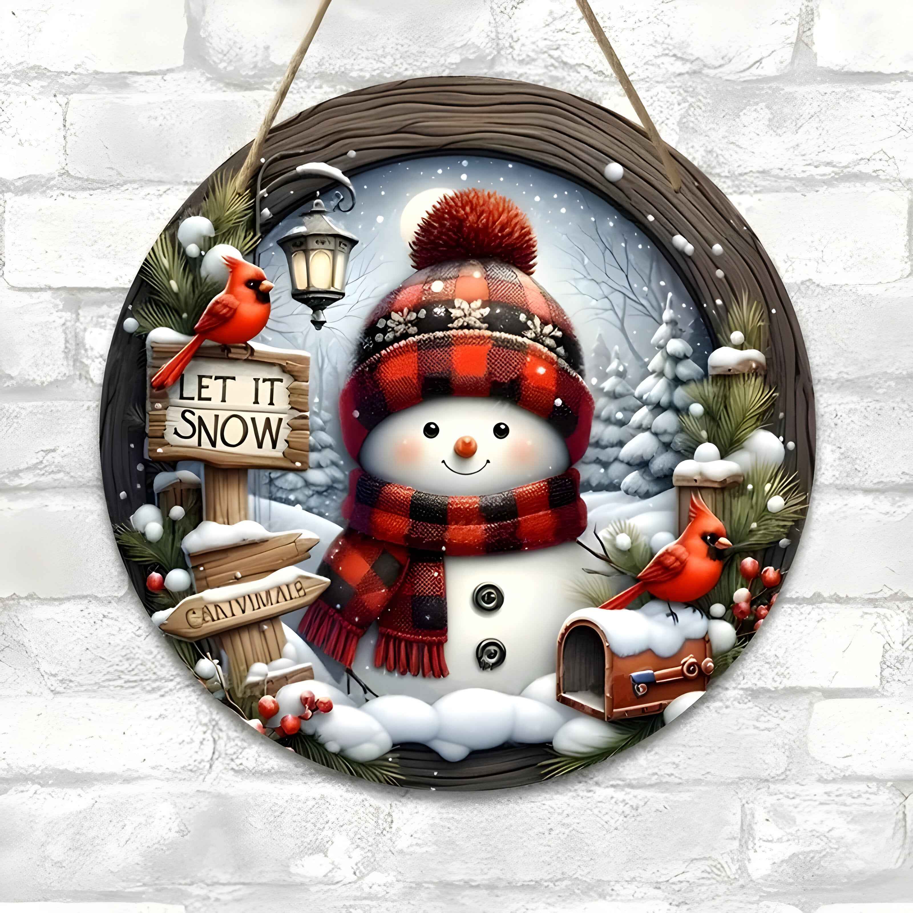 Festliche Eleganz | Julbordsmittstück in Acrylkranz – ideal als Wand- oder Türdekoration